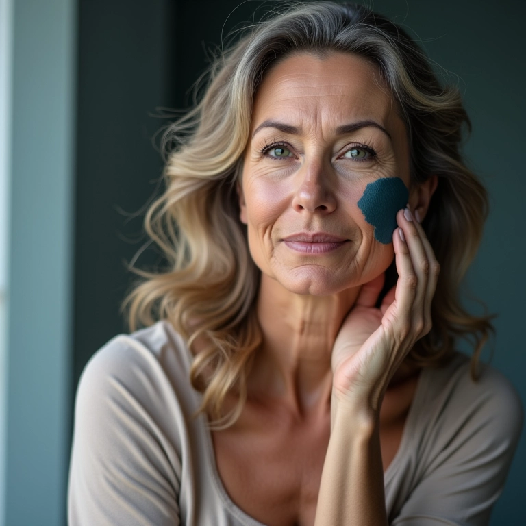 Mulher aplicando tintura Wella Koleston preto azulado.