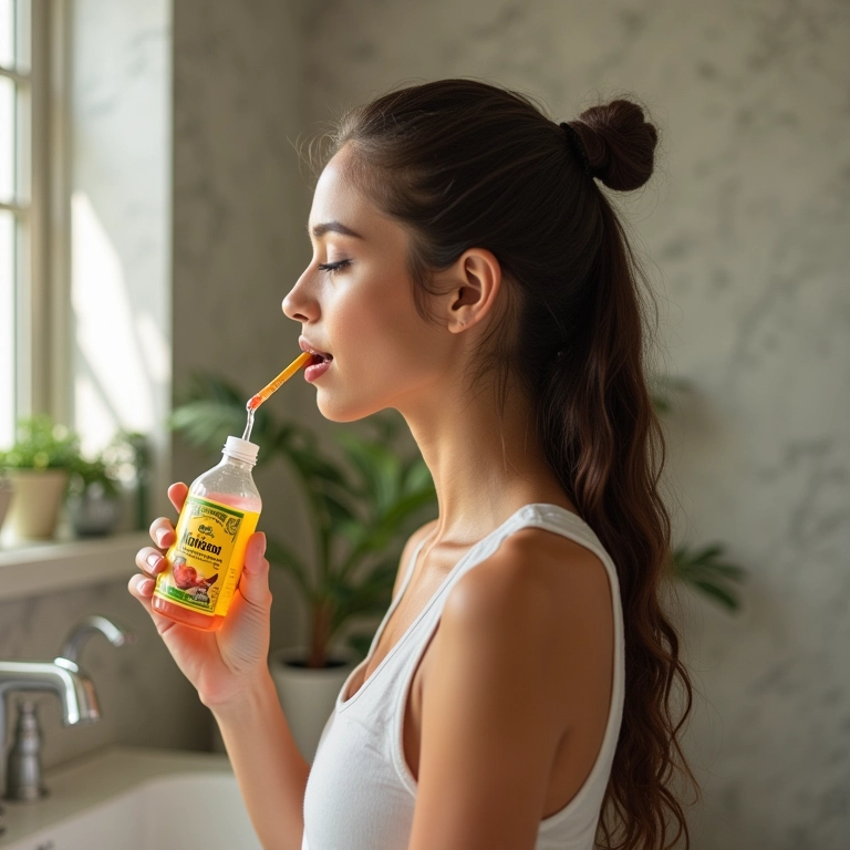 Mulher aplicando vinagre de maçã capilar orgânico da Novex no cabelo.
