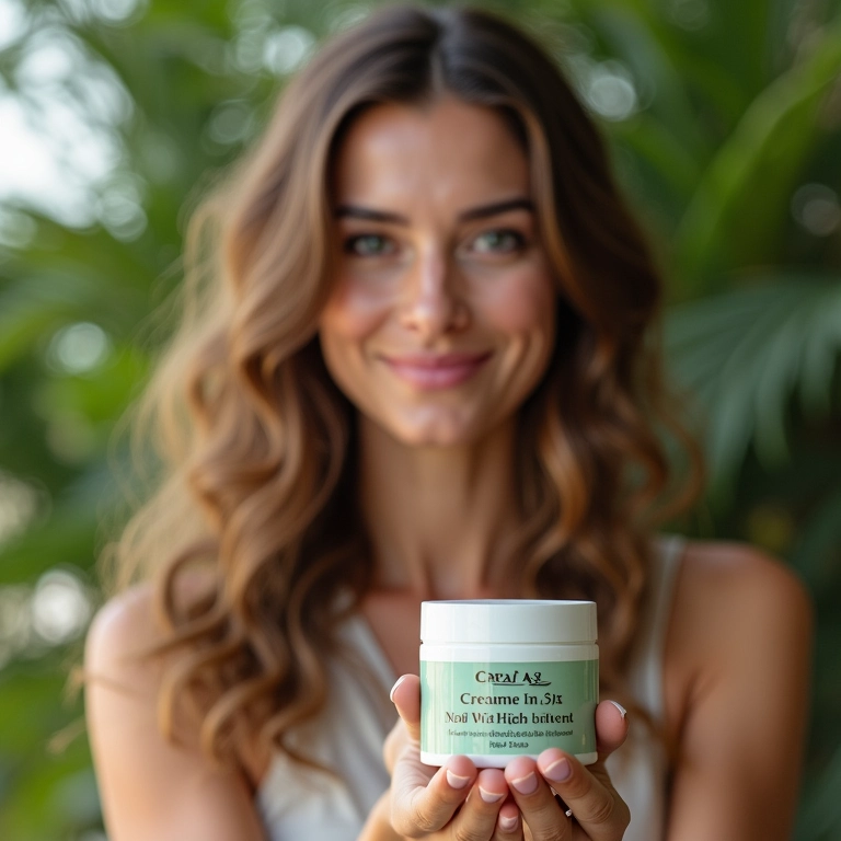 Mulher com cabelo ondulado mostrando o Creme A, o queridinho das onduladas.