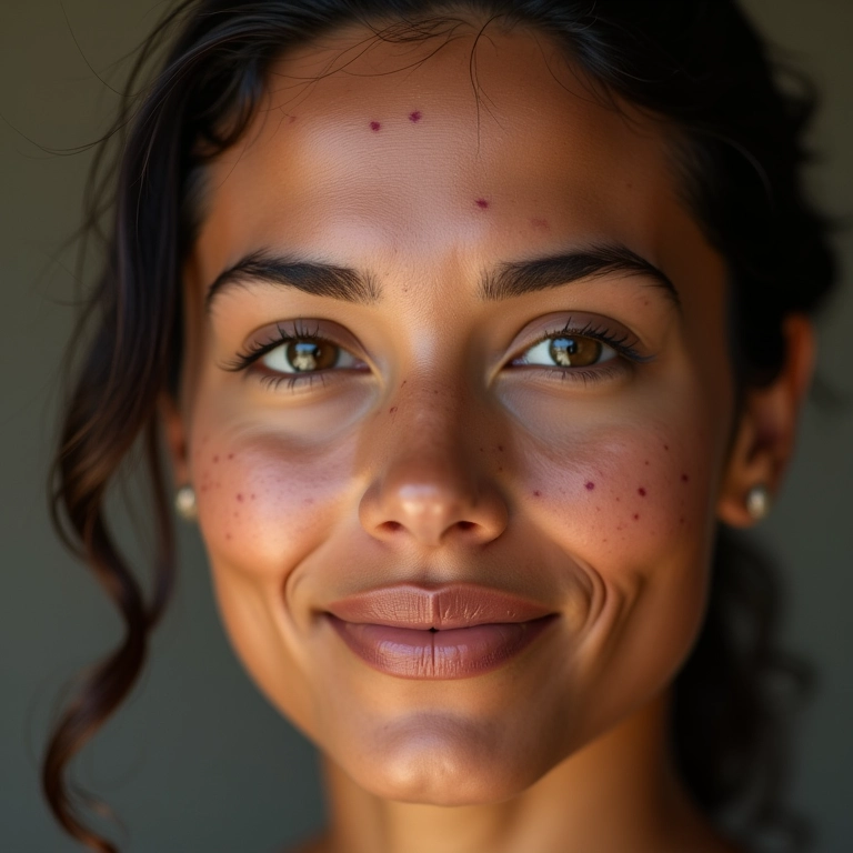 Mulher com textura de pele suavizada, usando óleo de semente de uva para cicatrizes.