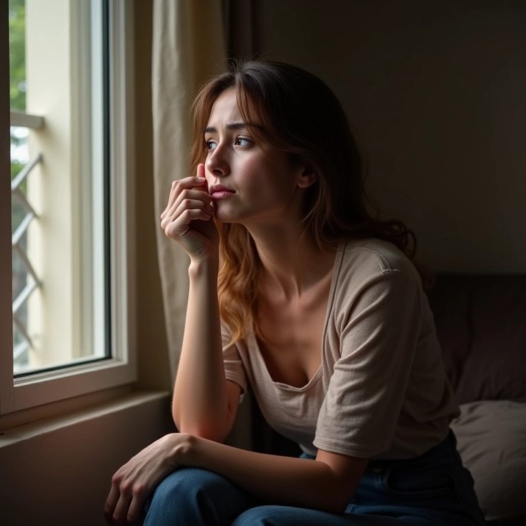 Mulher enxugando lágrimas, aceitando seus sentimentos.