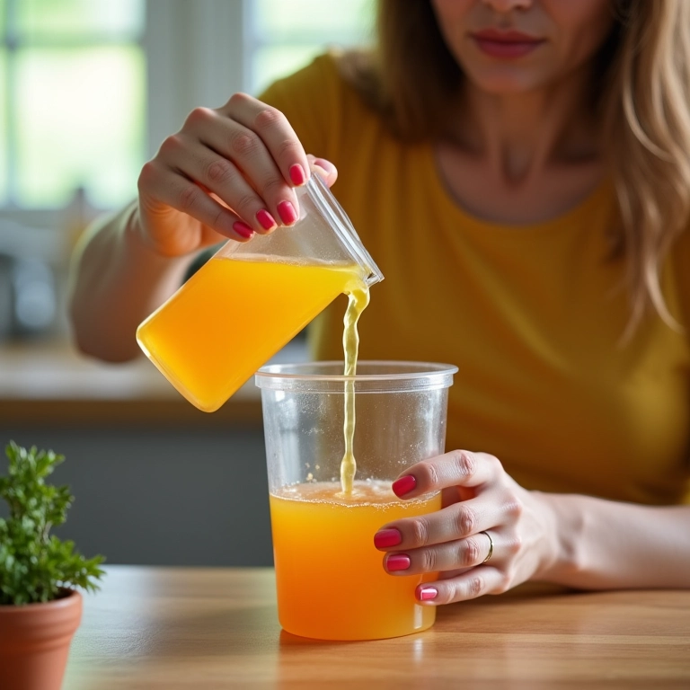 Mulher fazendo teste de gravidez com vinagre.