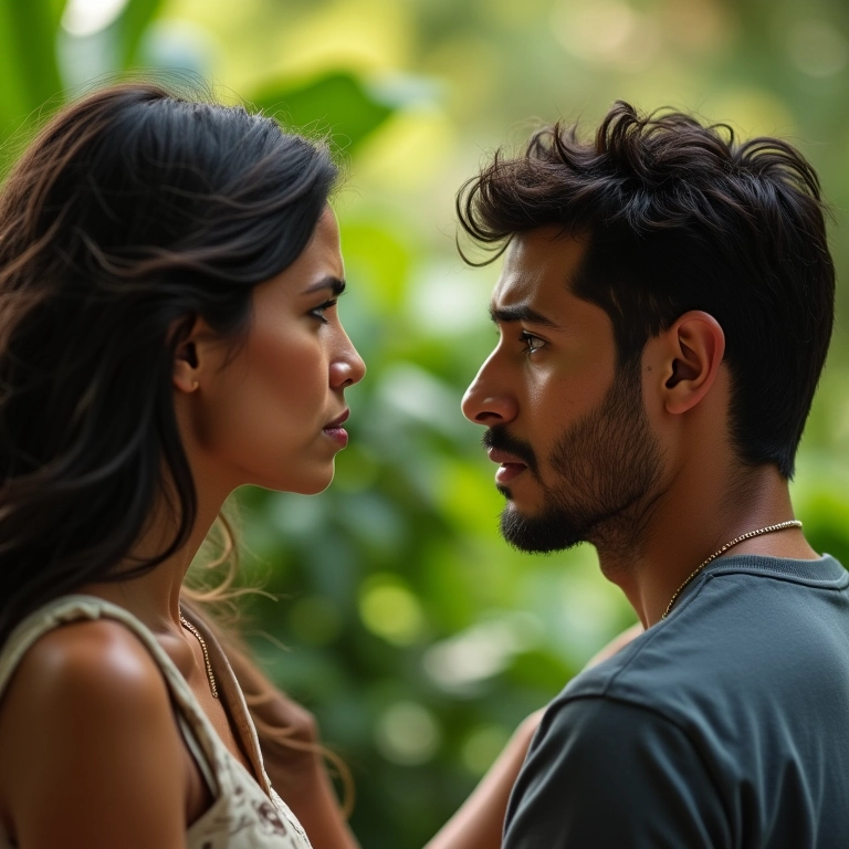 Mulher oferecendo apoio a um homem de Escorpião estressado.