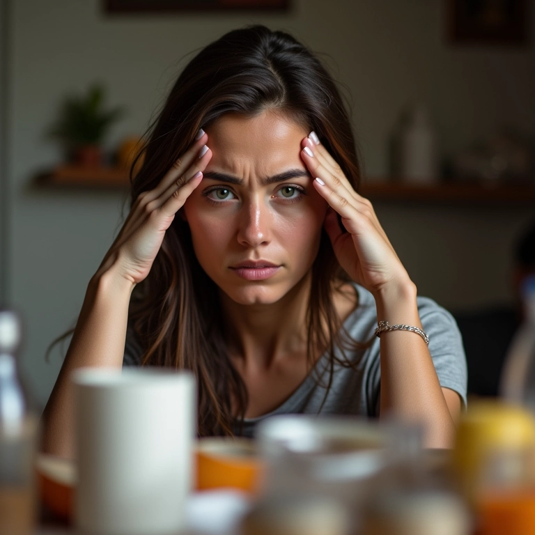 Mulher preocupada com a remoção caseira da micropigmentação.