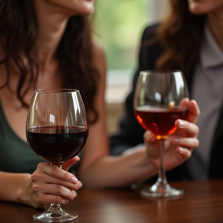 Mulher recusando cigarro e bebida alcoólica.