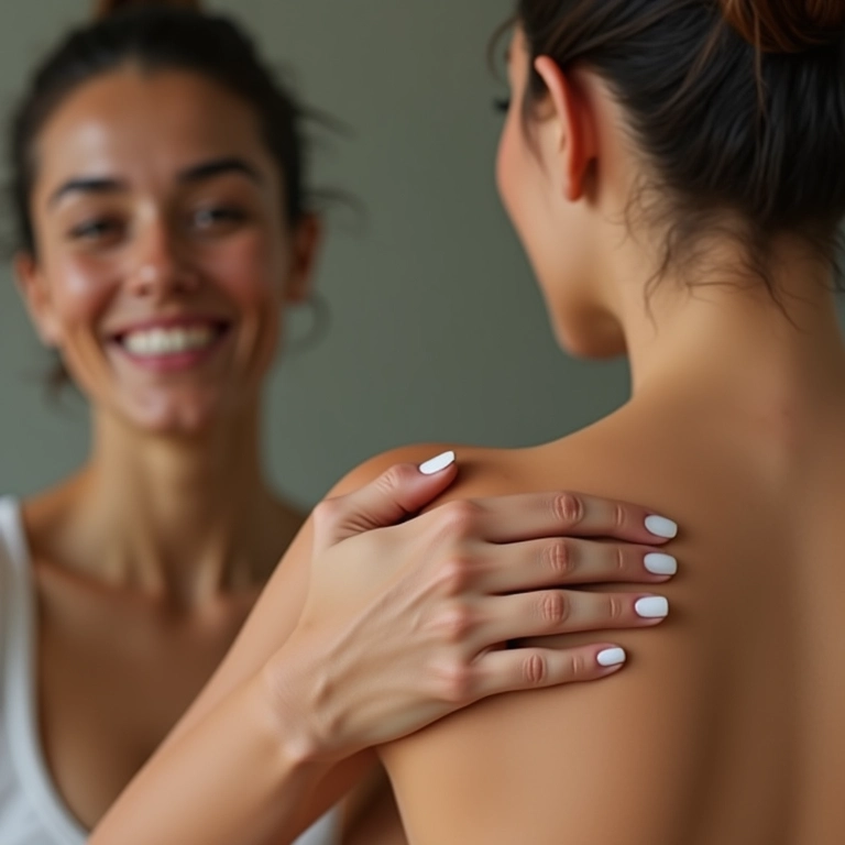 Mulher usando Minancora na axila para clarear manchas.