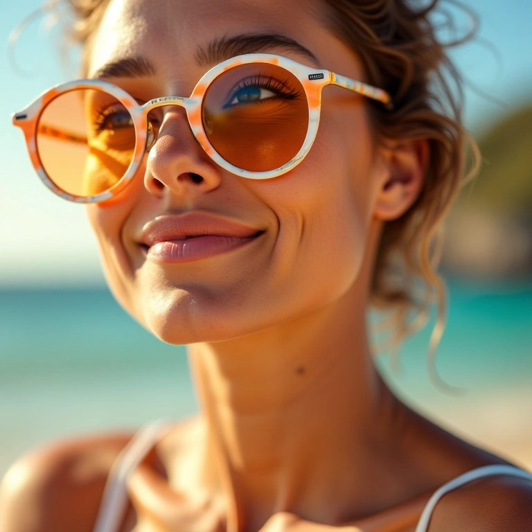 Mulher usando protetor solar Neutrogena Sun Fresh Derm Care FPS 70.