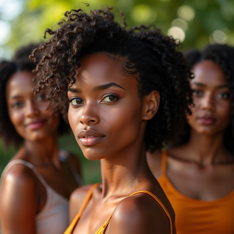 Mulheres brasileiras com diferentes cortes de cabelo para controlar o volume.