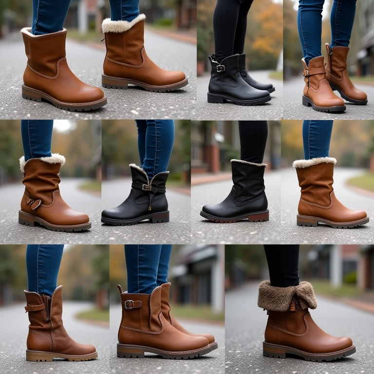 Mulheres diversas mostrando sapatos tendência inverno 2025 de várias marcas.