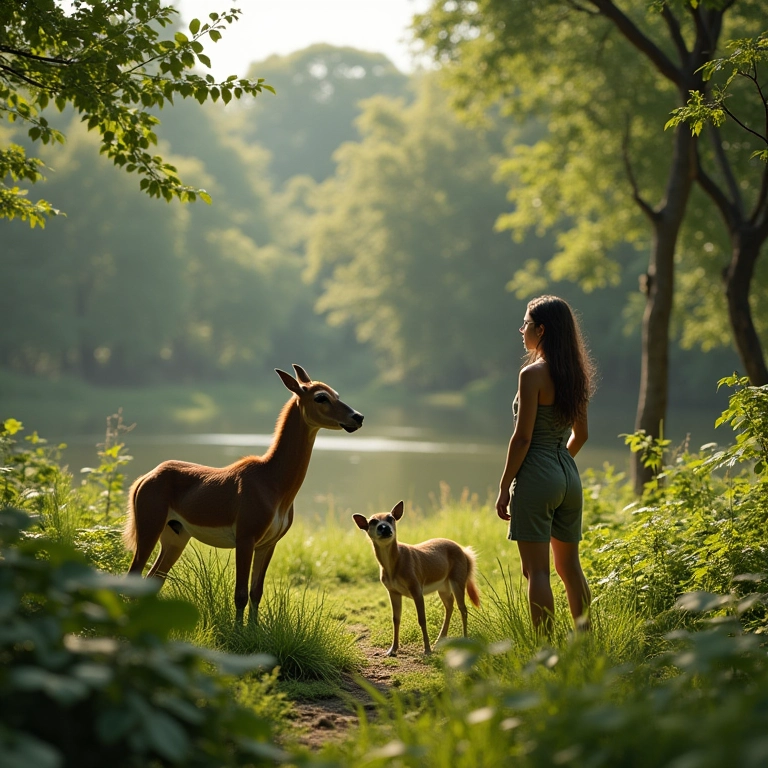 Mulheres observando os animais no Zoológico Sargento Prata, Fortaleza.