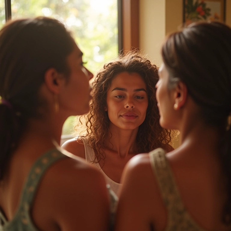 Mulheres oferecendo apoio e conforto em um ambiente acolhedor.