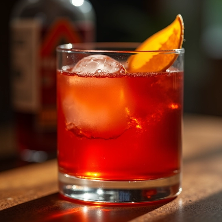 Negroni amargo com gin, Campari e vermute.