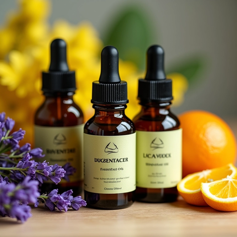 Óleos essenciais populares para velas: lavanda, eucalipto, cítricos.