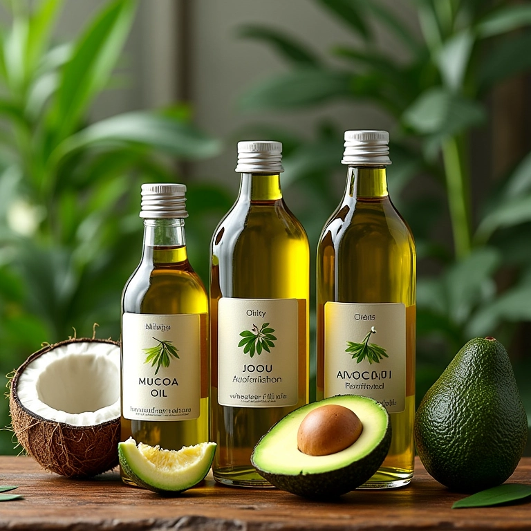 Óleos vegetais para tratar cabelos porosos.