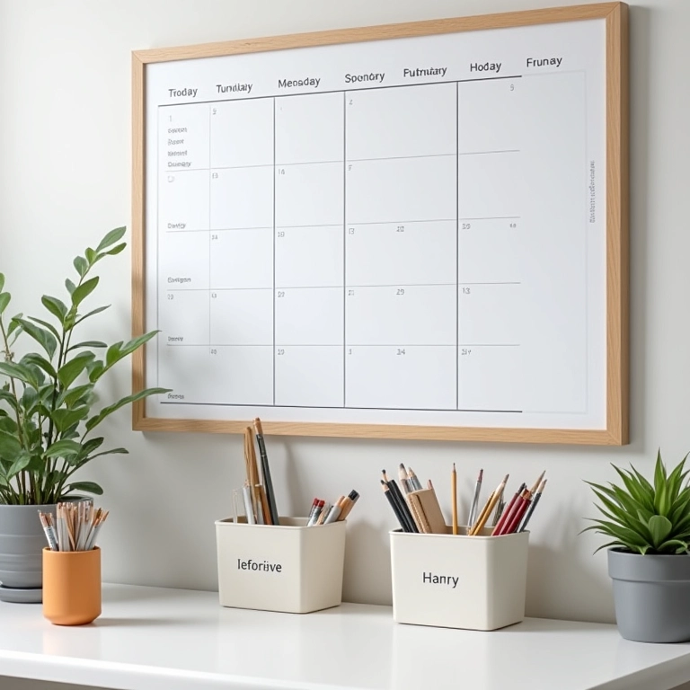 Organização eficiente para um home office feminino mais produtivo.