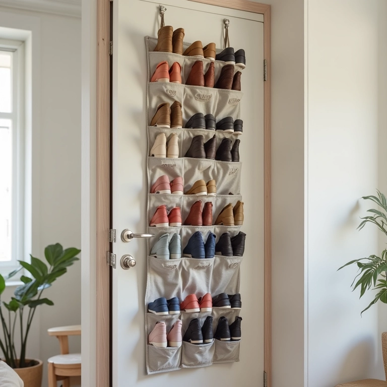 Organizador de porta para sapatos, solução inteligente.
