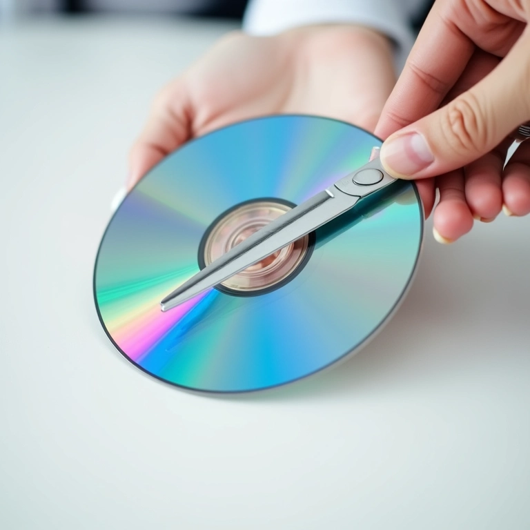 Passo a passo de como cortar CDs para mosaico.