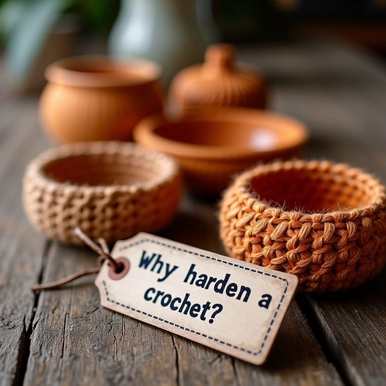 Peças de crochê endurecido com a pergunta 'Por que endurecer?'