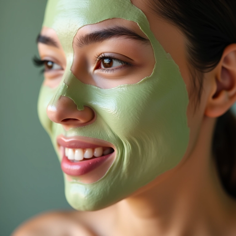 Pele hidratada e radiante após a aplicação da máscara de pepino.