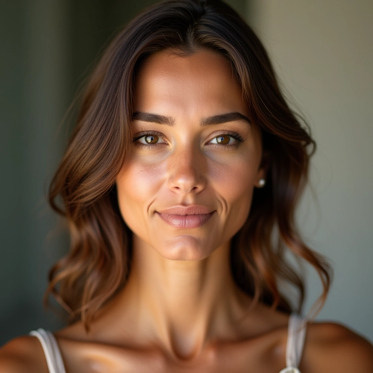 Pele jovem e lisa, resultado da prevenção de rugas profundas com botox.