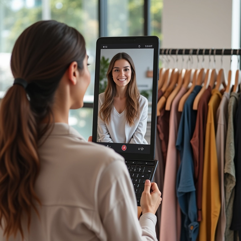 Personal shopper online oferece consultoria de estilo por videochamada.