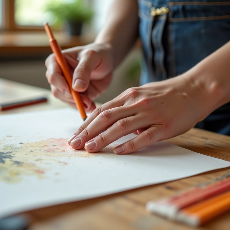 Pessoa misturando cola para usar no papel machê.