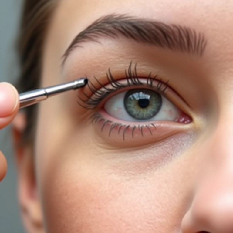 Pinça modelando sobrancelhas com precisão.