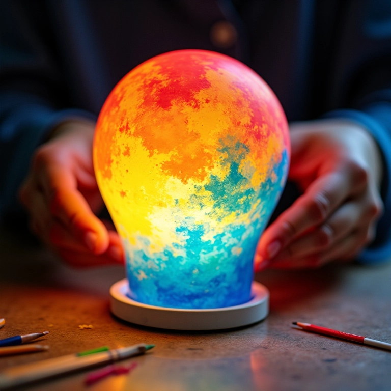 Pintura e acabamento de luminária de PVC DIY.