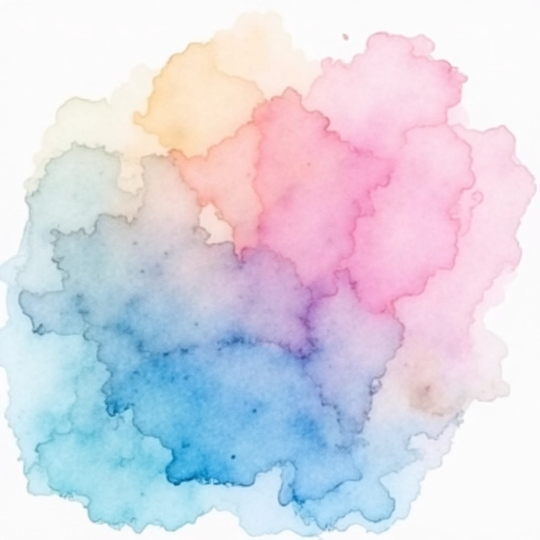 Pintura em aquarela com técnica molhado sobre molhado.