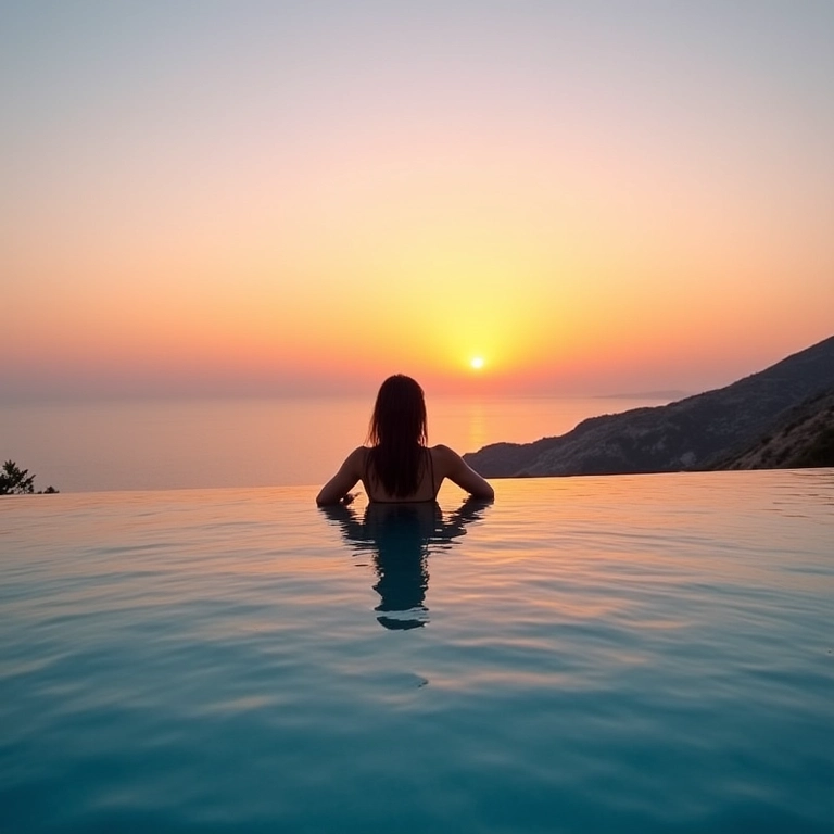 Piscina infinita com vista para o mar no Carmel Taíba Exclusive Resort, Ceará.