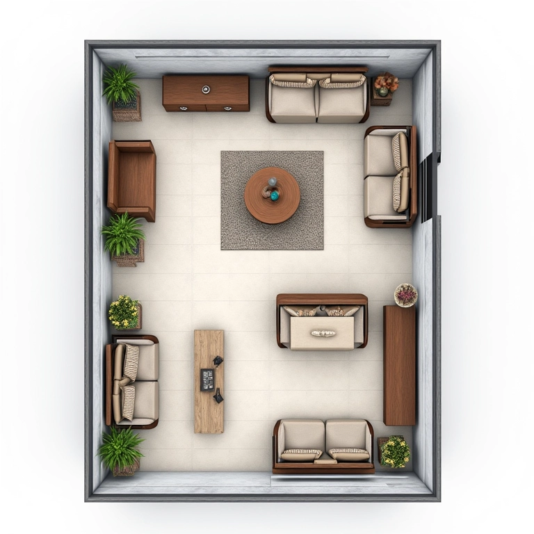 Planta baixa para planejar o espaço da sacada.