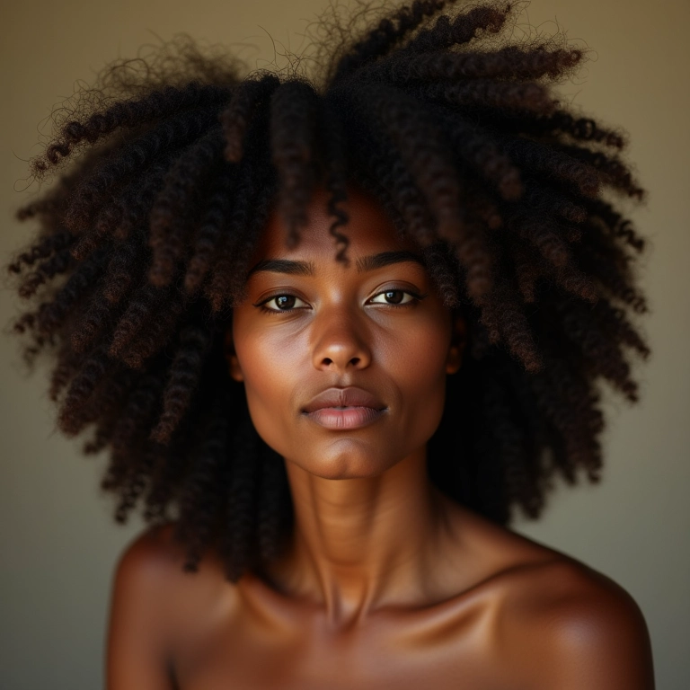 Porosidade excessiva em cabelo feminino, cutículas abertas.