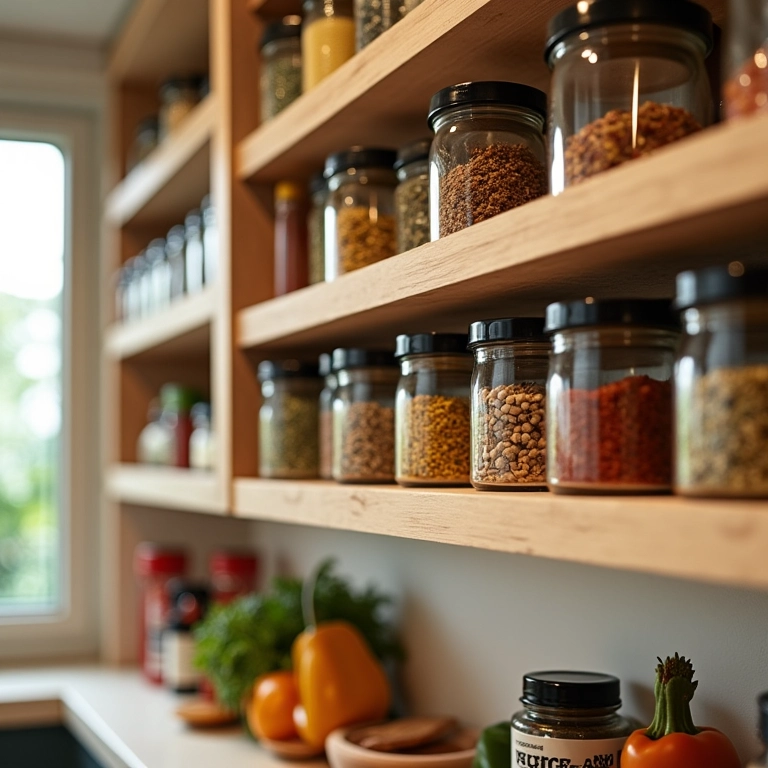 Porta-temperos personalizado em MDF em uma cozinha brasileira.