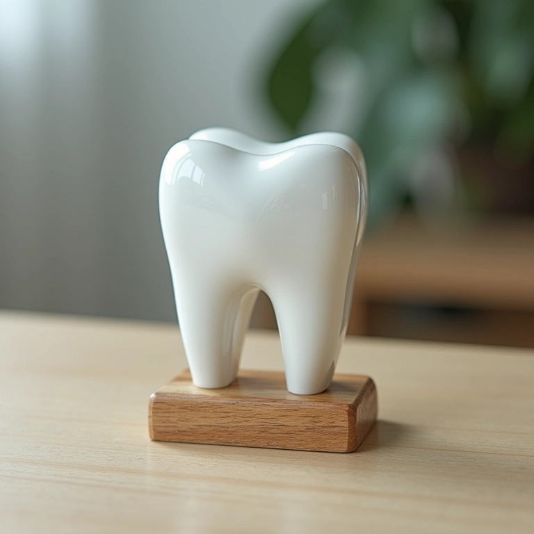 Porta-trecos temático de odontologia feito à mão.