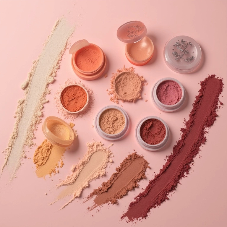 Pós translúcidos coloridos em diversas tonalidades.