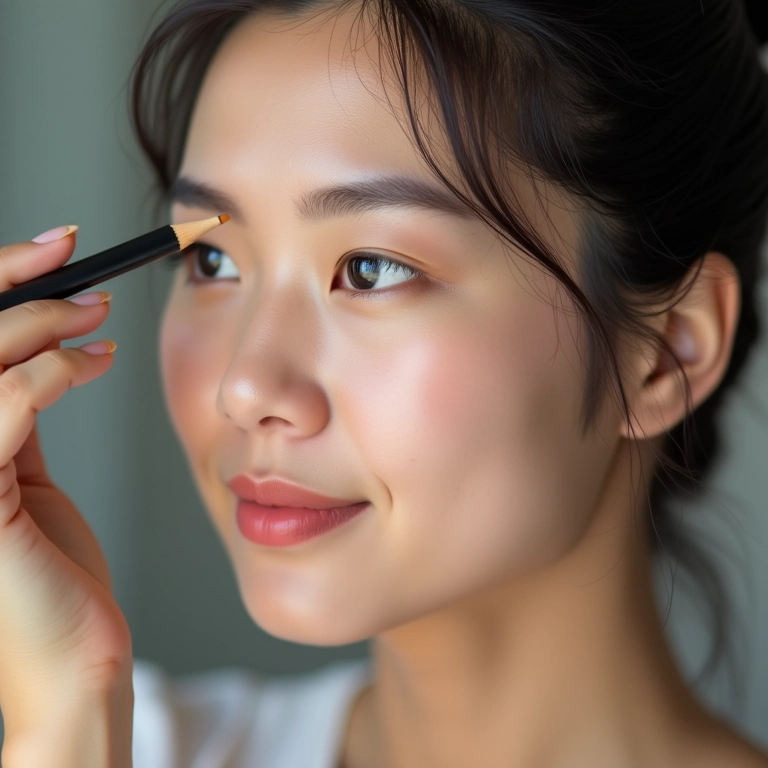 Preenchimento correto das sobrancelhas.