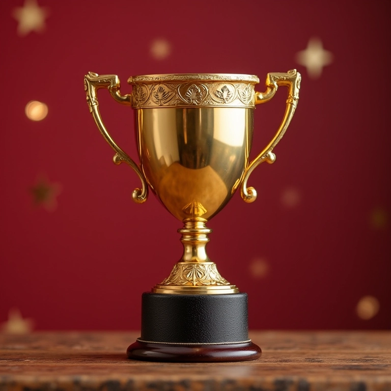 Prêmio criativo para o vencedor da noite de jogos.