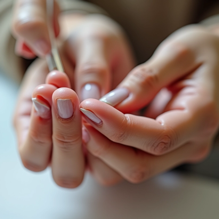 Preparando as unhas para o carnaval.