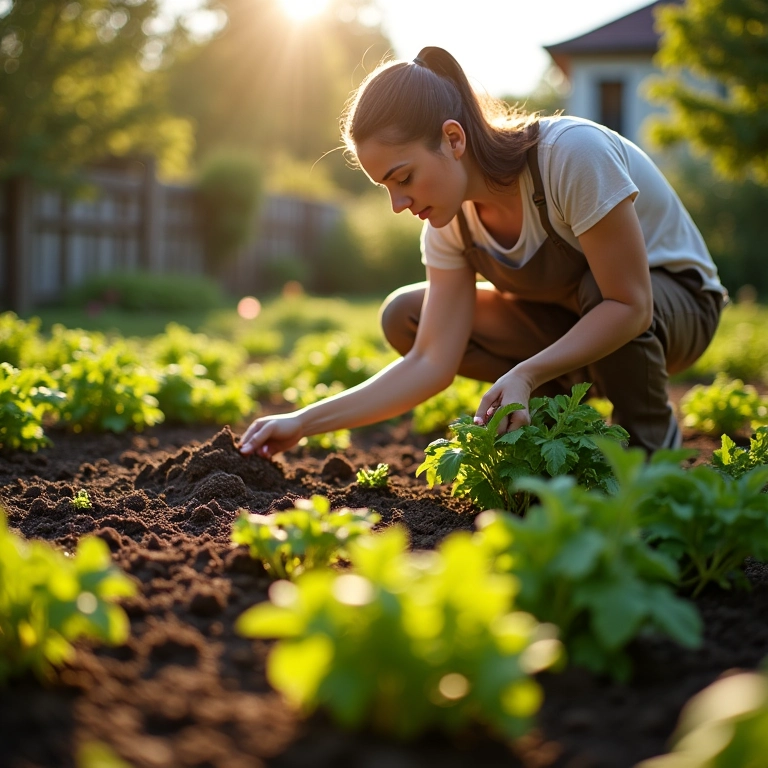 Preparando o local ideal para a horta caseira.
