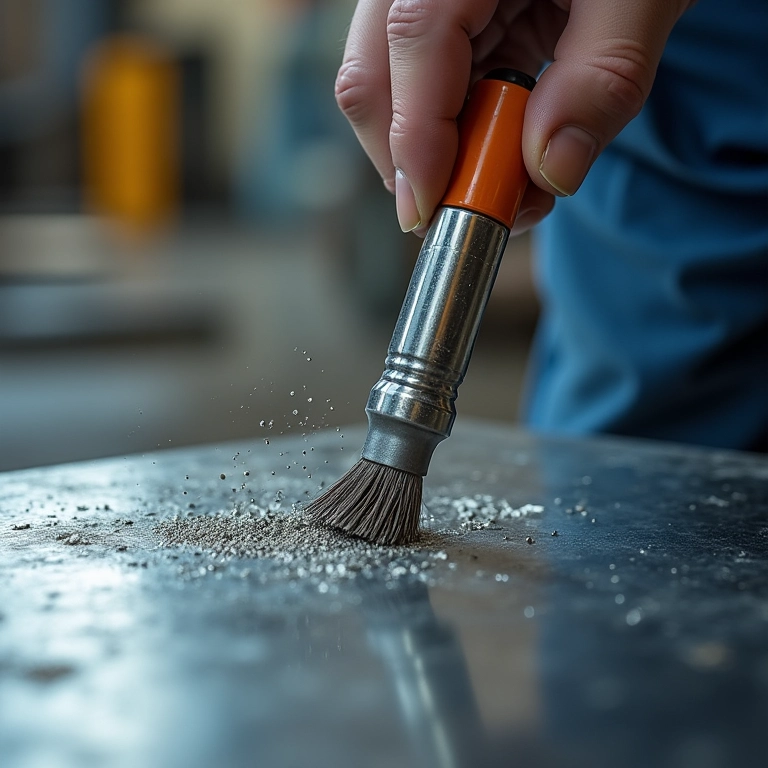 Primer para metais protegendo superfície metálica contra ferrugem.