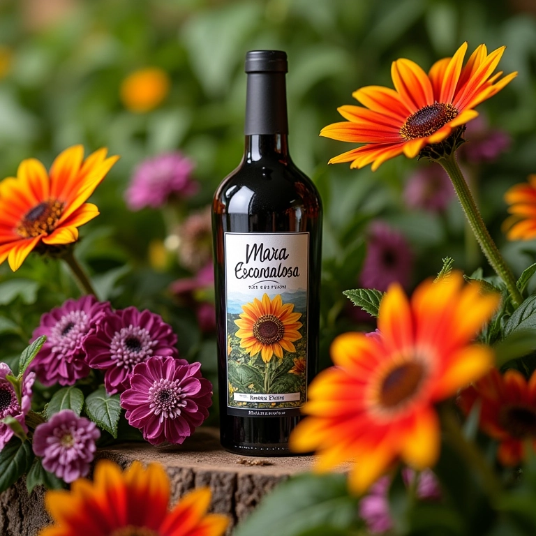 Produto Maria Escandalosa Sem Formol cercado por flores e plantas brasileiras.