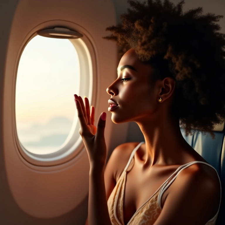 Proteção solar em voo é essencial.