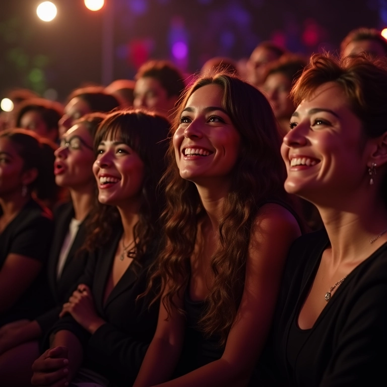 Público diverso assistindo show de drag kings