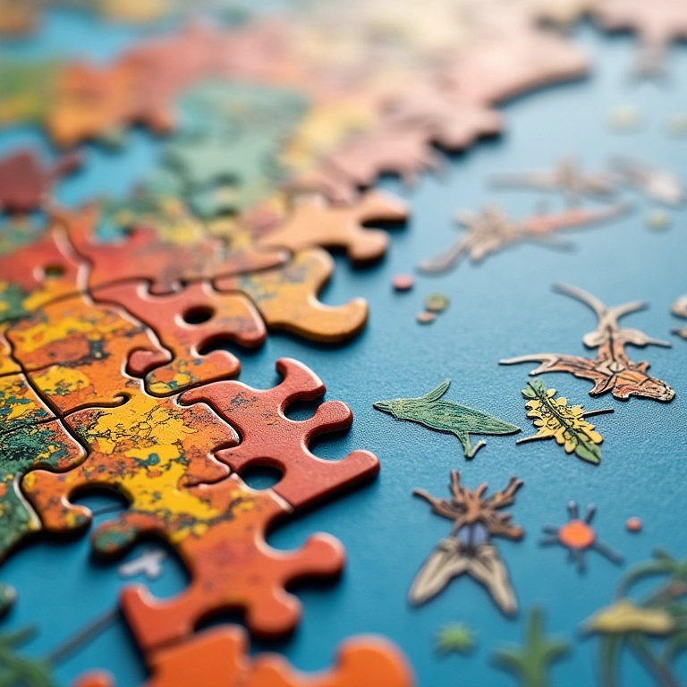 Quebra-cabeça personalizado com desenhos e cores vibrantes.