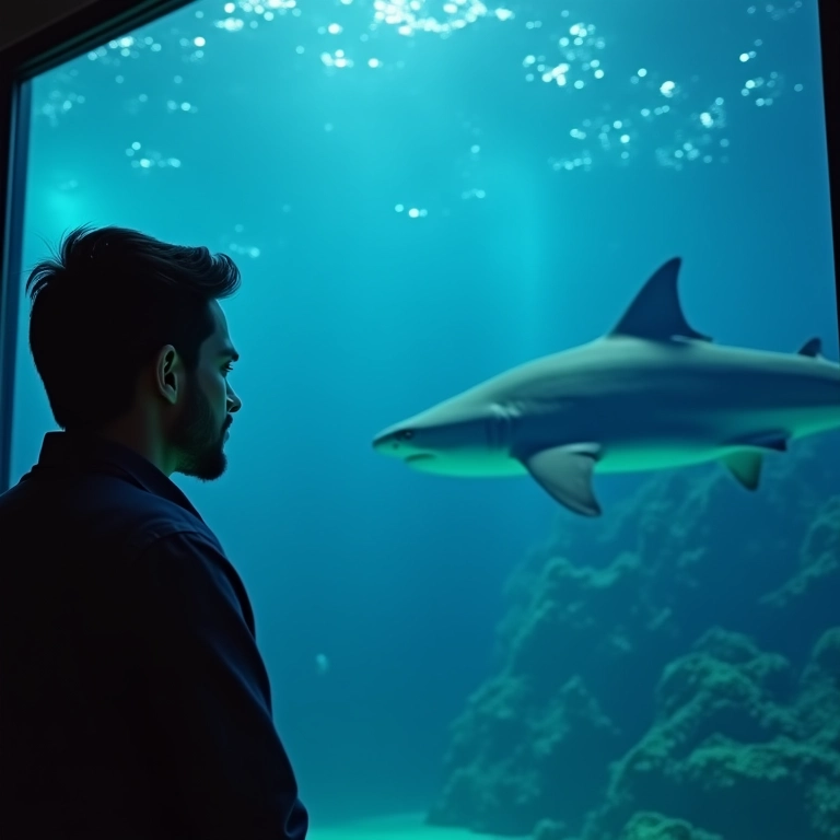Reflexão sobre a legalidade de ter um aquário de tubarão em casa.