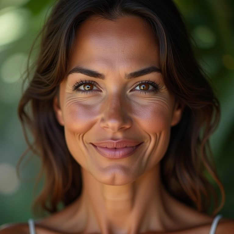 Rejuvenescimento labial com preenchimento em mulher madura.