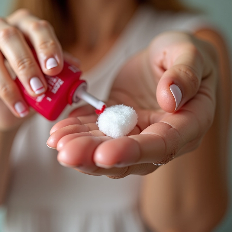 Remoção de esmalte danificando as unhas.