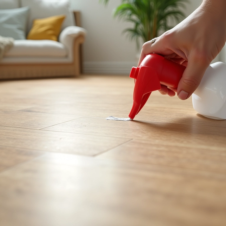 Removendo mancha de caneta do piso laminado.