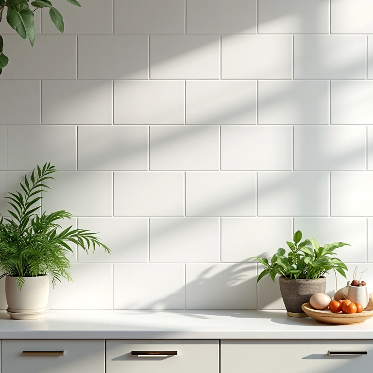 Revestimento cerâmico branco em cozinha brasileira iluminada e arejada.