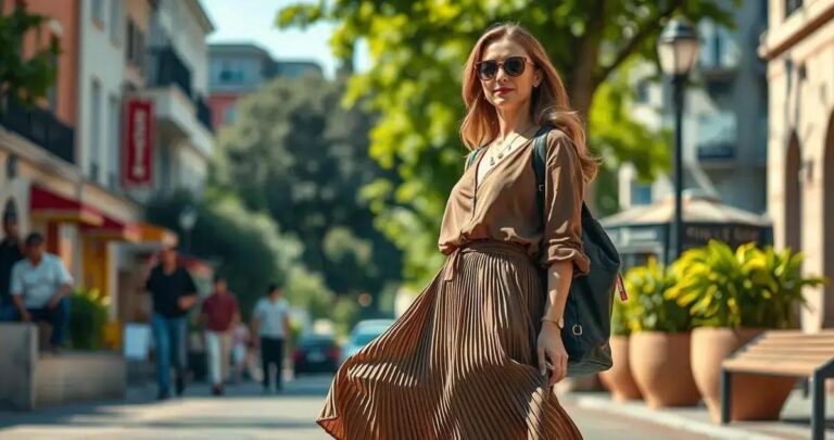 Saia midi plissada: o guia definitivo para um look moderno e estiloso